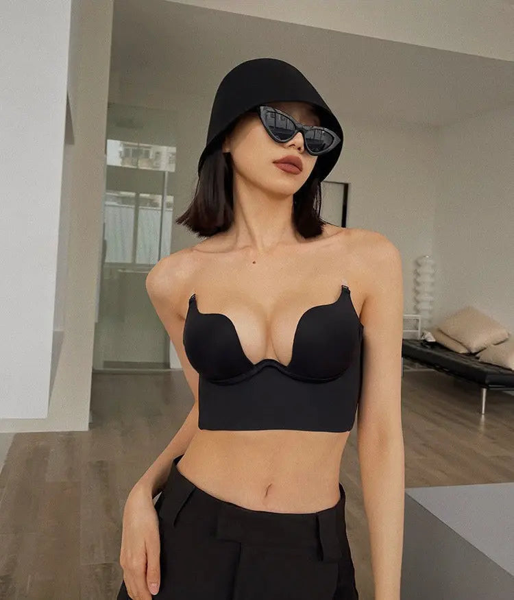 Derin-V-Yaka-U-Sırt-Destekli-Dikişsiz-Sütyen-Seksi-ve-Konforlu-Tasarım FUGU.TR