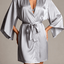 Lustre Series - Midnight Gray Satin Robe - Gray