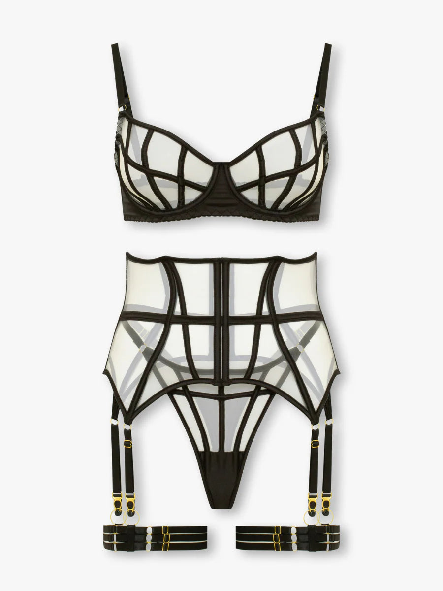 Scarlet - Black Garter Set