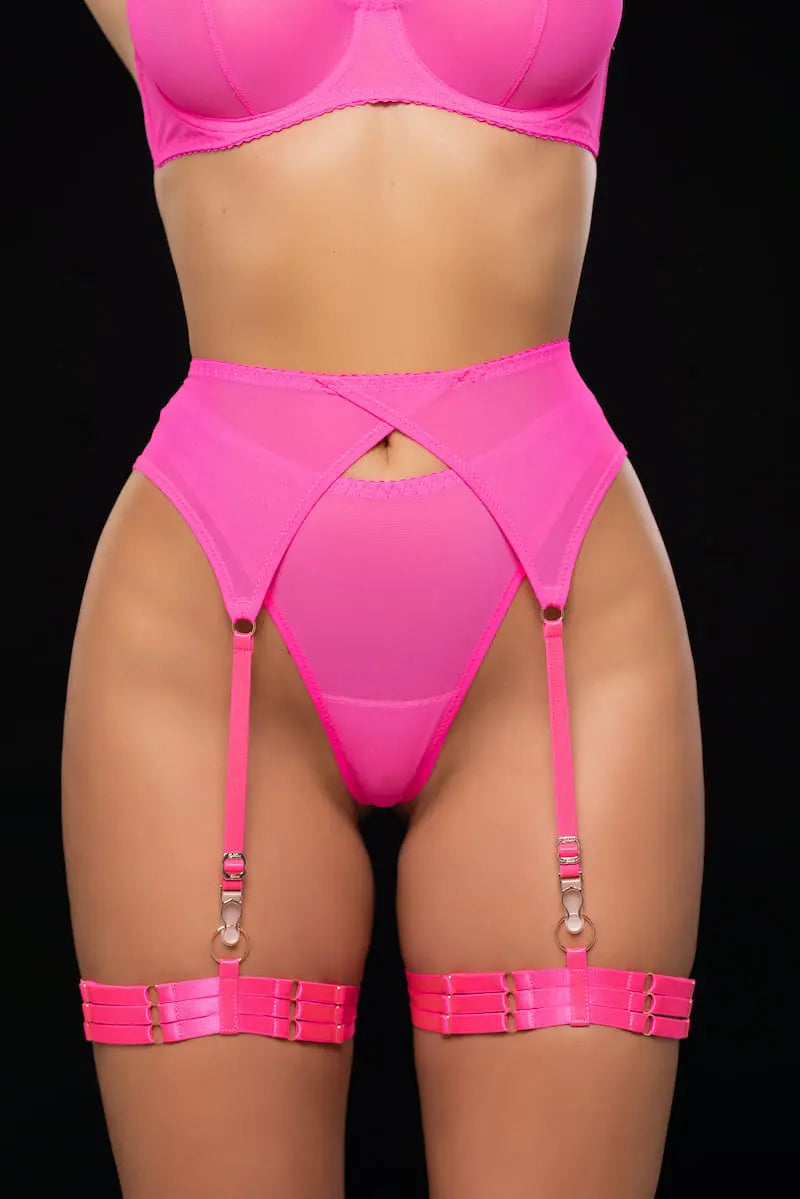 blush pink transparent lingerie set - fugulingerie